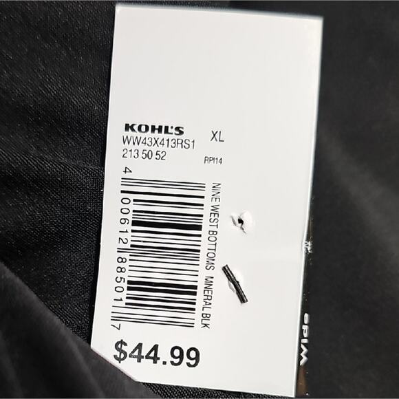 Nine West Sophisticated Black Wide Leg Pull On Women's Dress Pants XL (NWT) - Picture 7 of 9